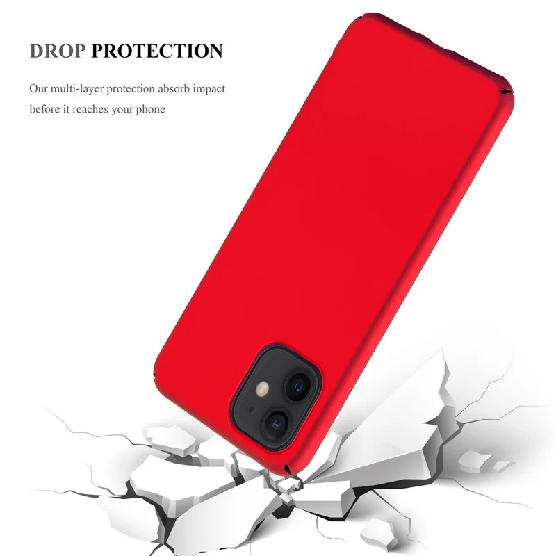 Cadorabo Hülle kompatibel mit Apple iPhone 12 MINI Hard Case Schutzhülle in Metall Optik gegen Kratzer und Stöße