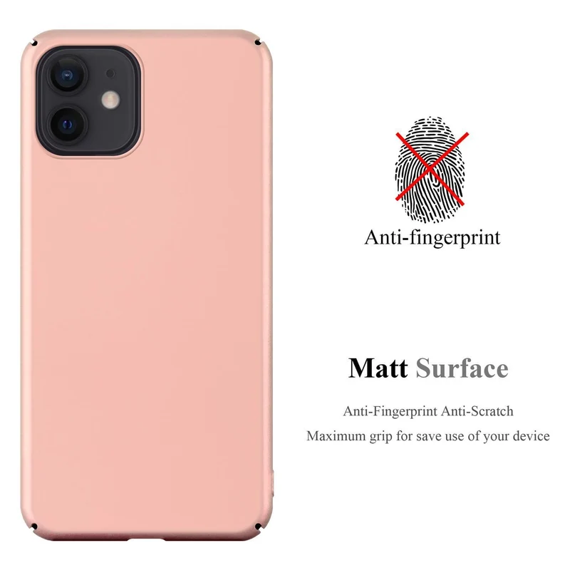 Cadorabo Hülle kompatibel mit Apple iPhone 12 MINI Hard Case Schutzhülle in Metall Optik gegen Kratzer und Stöße