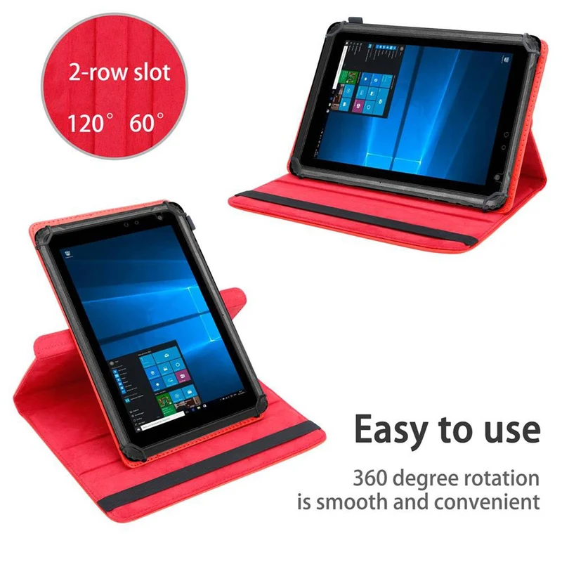 Cadorabo Tablet Hülle kompatibel mit Caterpillar T20 360 Grad Schutzhülle aus Kunstleder mit Standfunktion und Gummiband
