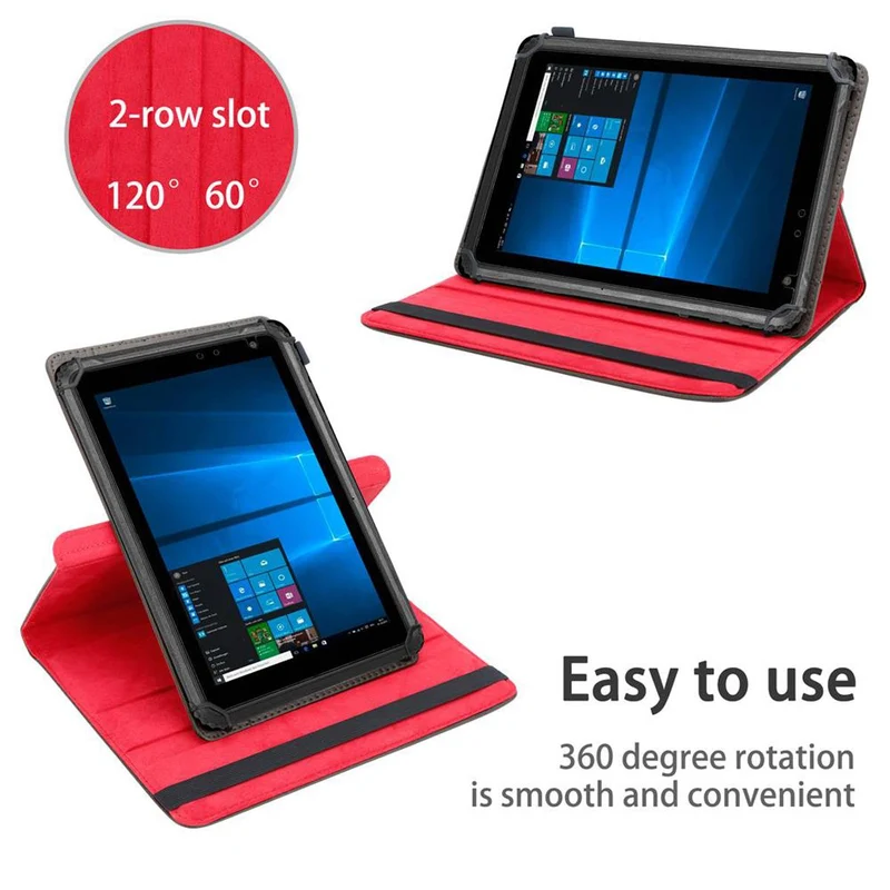 Cadorabo Tablet Hülle kompatibel mit Caterpillar T20 360 Grad Schutzhülle aus Kunstleder mit Standfunktion und Gummiband