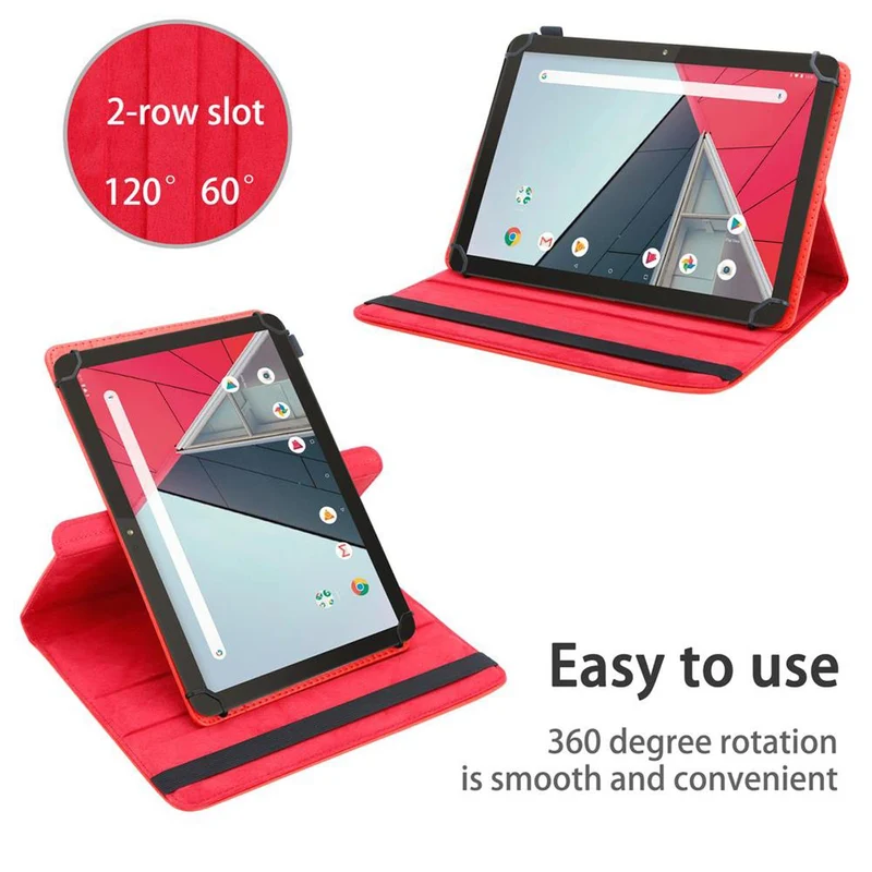 Cadorabo Tablet Hülle kompatibel mit Trekstor Surftab Y10 (10.1 Zoll) 360 Grad Schutzhülle aus Kunstleder mit Standfunktion und Gummiband