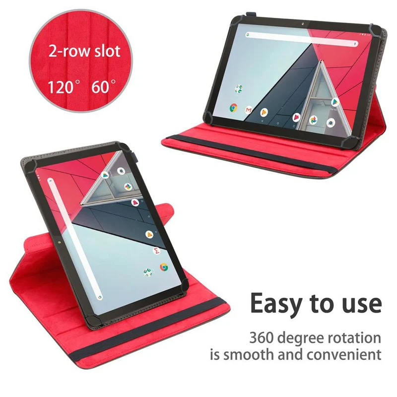 Cadorabo Tablet Hülle kompatibel mit Trekstor Surftab Y10 (10.1 Zoll) 360 Grad Schutzhülle aus Kunstleder mit Standfunktion und Gummiband