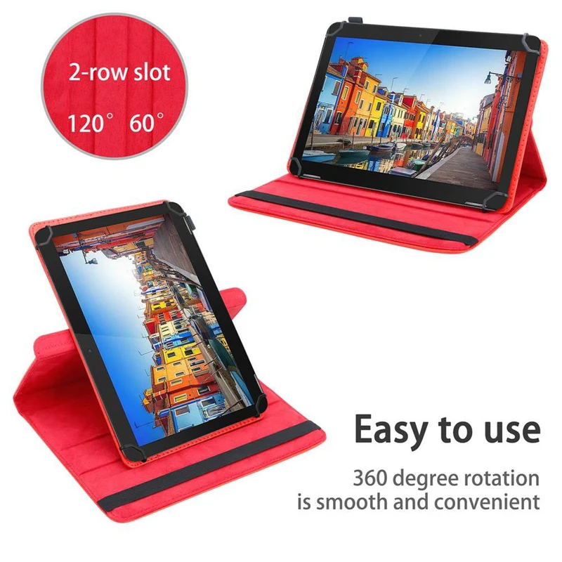 Cadorabo Tablet Hülle kompatibel mit Trekstor Surftab B10 (10.1 Zoll) 360 Grad Schutzhülle aus Kunstleder mit Standfunktion und Gummiband