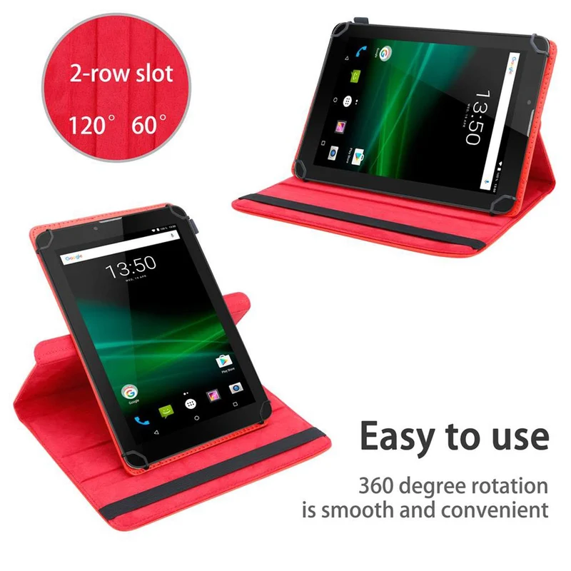 Cadorabo Tablet Hülle kompatibel mit Trekstor Surftab Breeze (7.0 Zoll) 360 Grad Schutzhülle aus Kunstleder mit Standfunktion und Gummiband