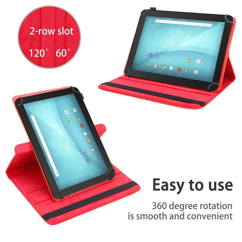 Cadorabo Tablet Hülle kompatibel mit Trekstor Surftab Breeze (10.1 Zoll) 360 Grad Schutzhülle aus Kunstleder mit Standfunktion und Gummiband
