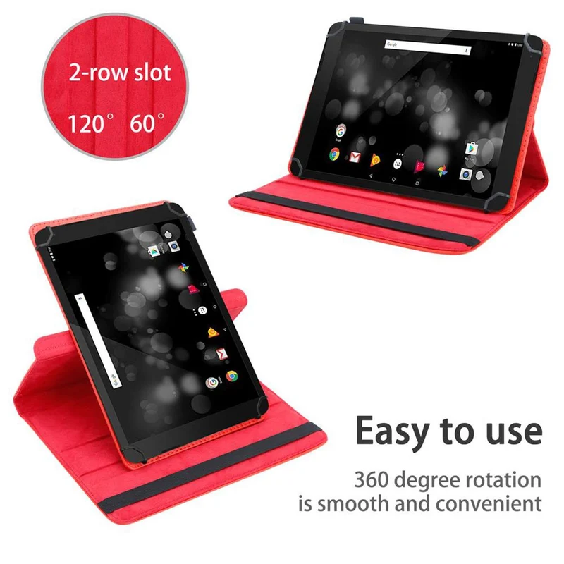 Cadorabo Tablet Hülle kompatibel mit Trekstor PrimeTab P10 (10.1 Zoll) 360 Grad Schutzhülle aus Kunstleder mit Standfunktion und Gummiband