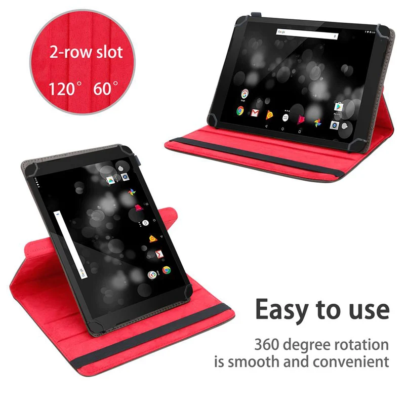 Cadorabo Tablet Hülle kompatibel mit Trekstor PrimeTab P10 (10.1 Zoll) 360 Grad Schutzhülle aus Kunstleder mit Standfunktion und Gummiband