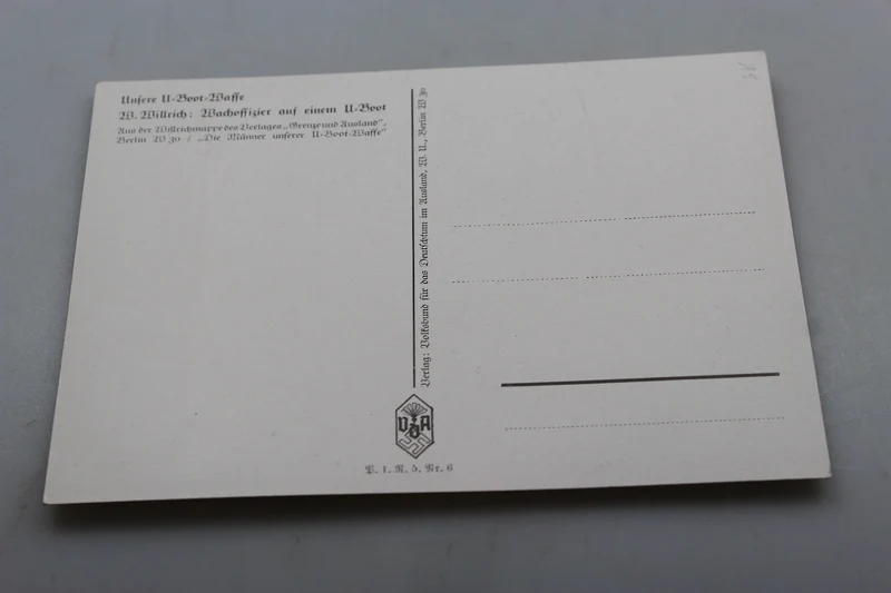 Willrich Postkarte – U-Boot-Waffe Serie – Ein Kriegsoffizier