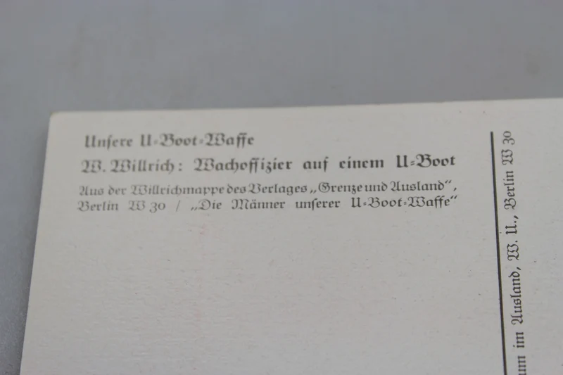 Willrich Postkarte – U-Boot-Waffe Serie – Ein Kriegsoffizier