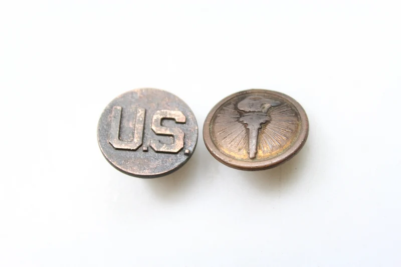 Paar Kragenscheiben ROTC US Army WW 2