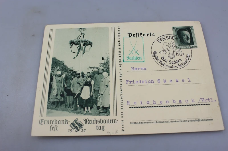 Postkarte Ertedank Fest - Reichbauerntag - 1937