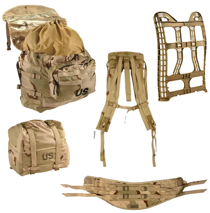 US Army 3 Col. Desert Mainpack Rucksack MOLLE II