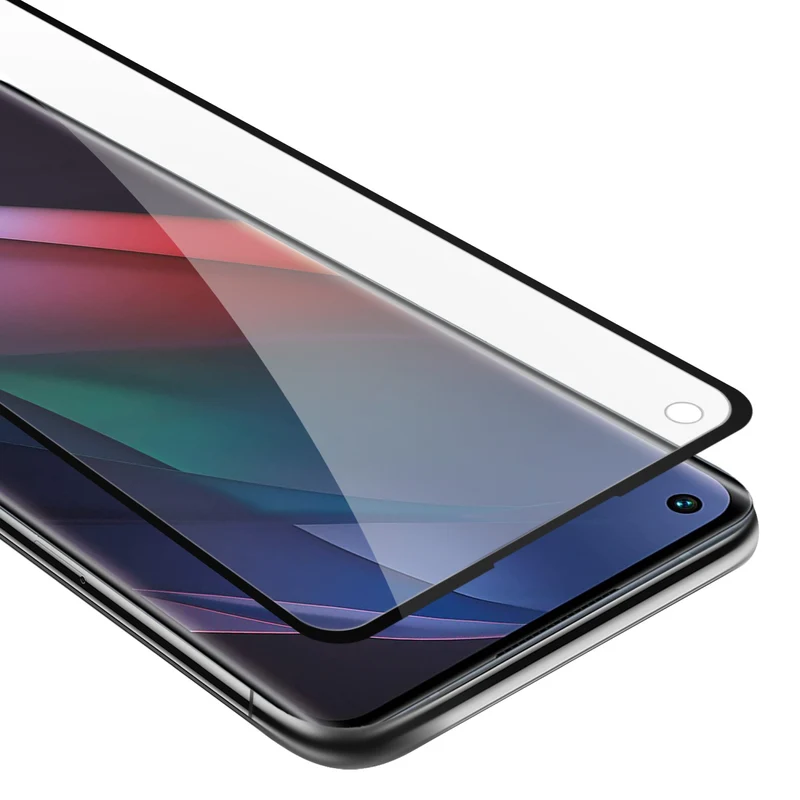Cadorabo Vollbild Panzer Folie kompatibel mit Oppo FIND X3 NEO - Schutzfolie Gehärtetes (Tempered) Display-Schutzglas in 9H Härte mit 3D Touch