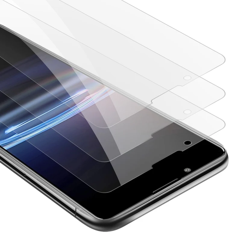 Cadorabo 3x Panzer Folie kompatibel mit Sony Xperia PRO-I - Schutzfolie 3er Pack Gehärtetes (Tempered) Display-Schutzglas in 9H Härte mit 3D Touch Kompatibilität