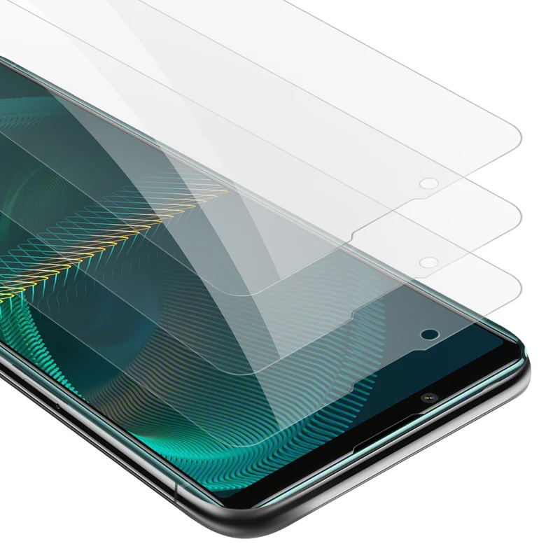 Cadorabo 3x Panzer Folie kompatibel mit Sony Xperia 5 III - Schutzfolie 3er Pack Gehärtetes (Tempered) Display-Schutzglas in 9H Härte mit 3D Touch Kompatibilität