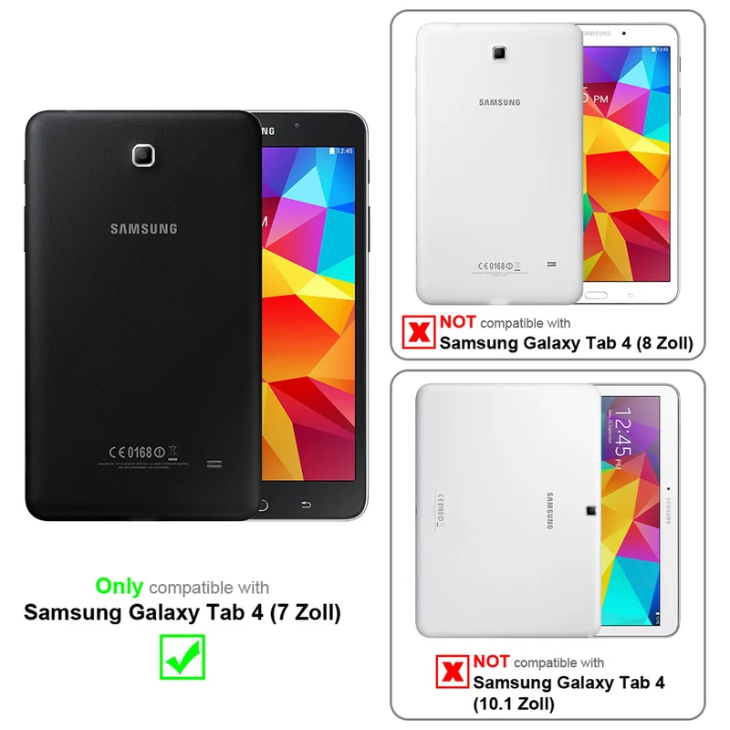 Cadorabo Displayschutzfolien kompatibel mit Samsung Galaxy Tab 4 (7 Zoll) - Schutzfolien 2 Stück antireflektierende, matte Anti-Reflex-Schutzfolien
