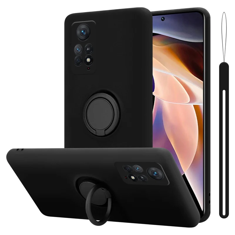 Cadorabo Hülle kompatibel mit Xiaomi RedMi NOTE 11 PRO 4G / 5G Schutzhülle aus flexiblem TPU Silikon mit Ring