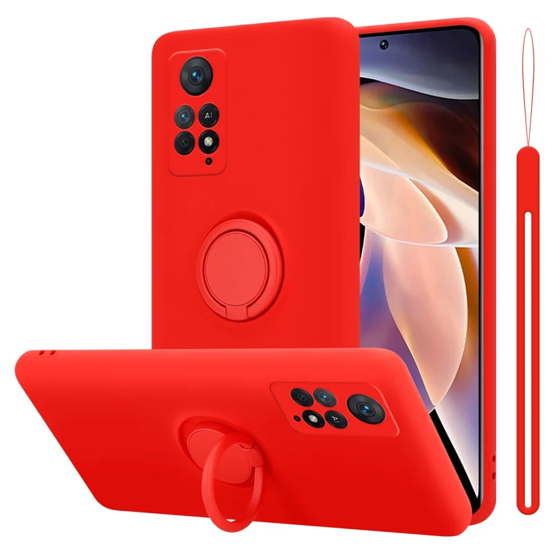 Cadorabo Hülle kompatibel mit Xiaomi RedMi NOTE 11 PRO 4G / 5G Schutzhülle aus flexiblem TPU Silikon mit Ring
