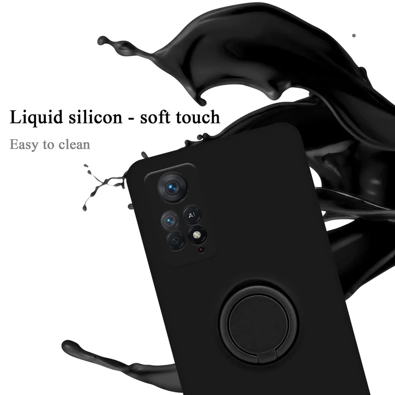 Cadorabo Hülle kompatibel mit Xiaomi RedMi NOTE 11 PRO 4G / 5G Schutzhülle aus flexiblem TPU Silikon mit Ring