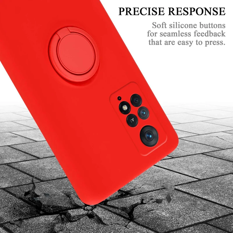 Cadorabo Hülle kompatibel mit Xiaomi RedMi NOTE 11 PRO 4G / 5G Schutzhülle aus flexiblem TPU Silikon mit Ring