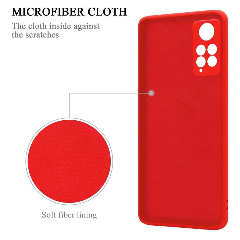 Cadorabo Hülle kompatibel mit Xiaomi RedMi NOTE 11 PRO 4G / 5G Schutzhülle aus flexiblem TPU Silikon mit Ring