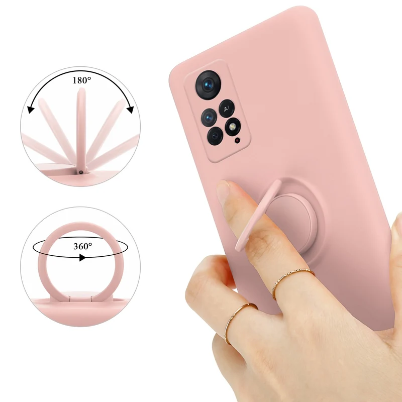 Cadorabo Hülle kompatibel mit Xiaomi RedMi NOTE 11 PRO 4G / 5G Schutzhülle aus flexiblem TPU Silikon mit Ring