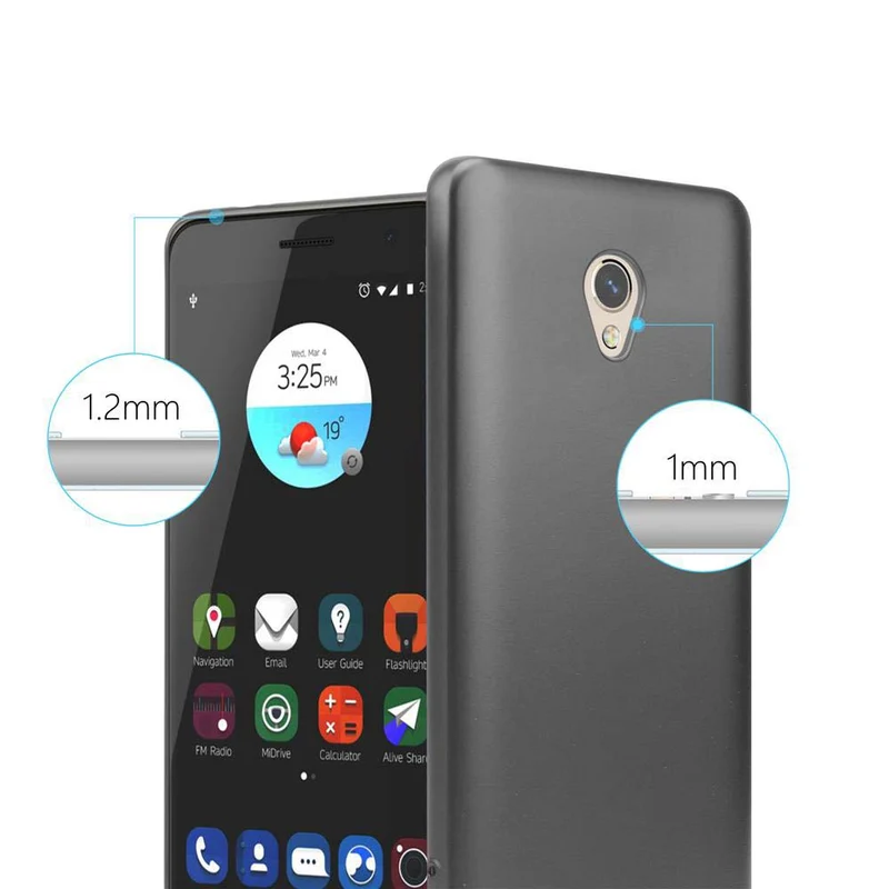 Cadorabo Hülle kompatibel mit ZTE Blade V7 Schutzhülle aus flexiblem TPU Silikon