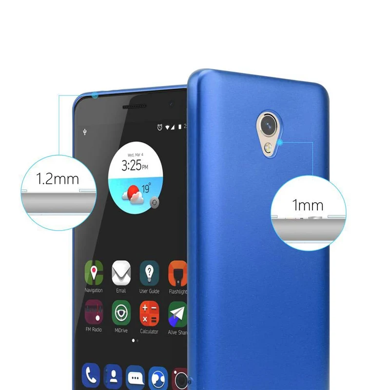 Cadorabo Hülle kompatibel mit ZTE Blade V7 Schutzhülle aus flexiblem TPU Silikon