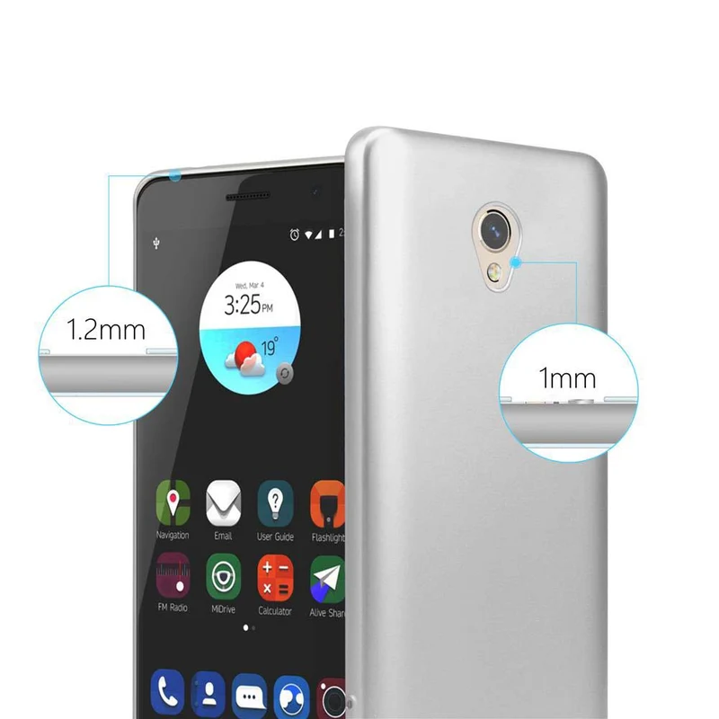 Cadorabo Hülle kompatibel mit ZTE Blade V7 Schutzhülle aus flexiblem TPU Silikon