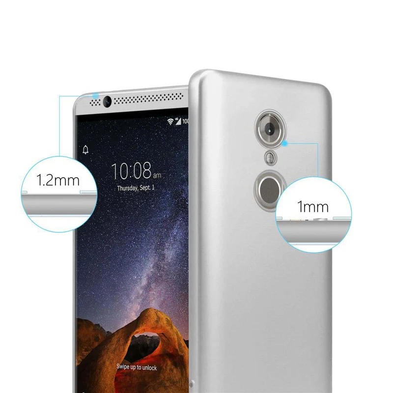Cadorabo Hülle kompatibel mit ZTE Axon 7 MINI Schutzhülle aus flexiblem TPU Silikon