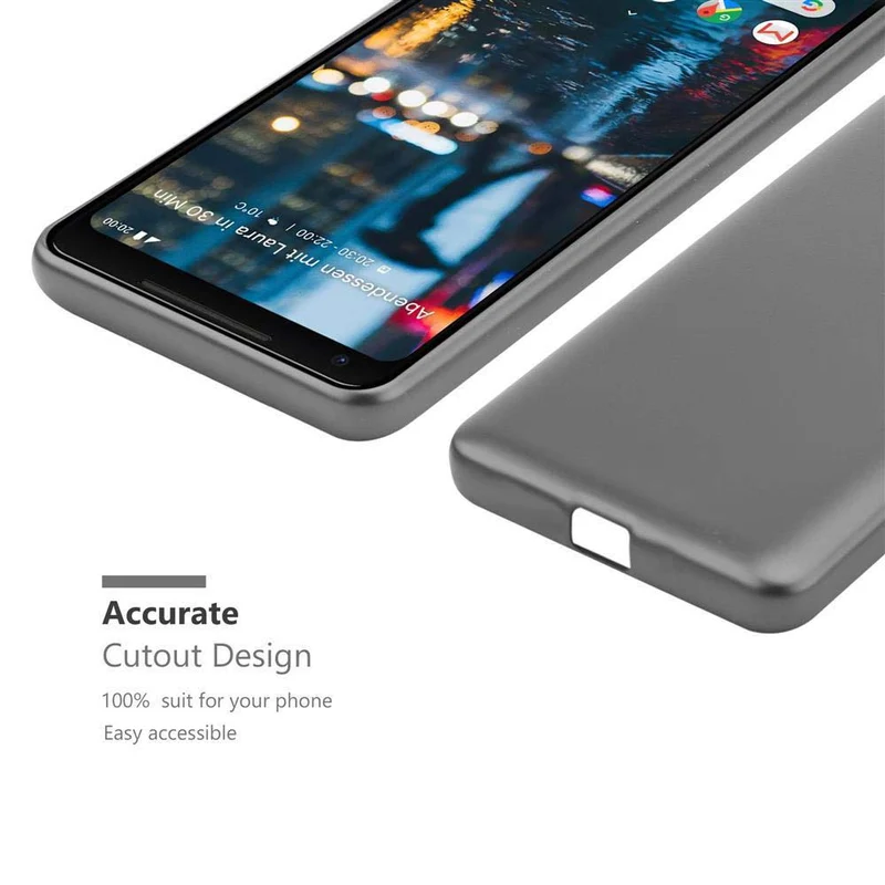 Cadorabo Hülle kompatibel mit Google PIXEL 2 XL Schutzhülle aus flexiblem TPU Silikon