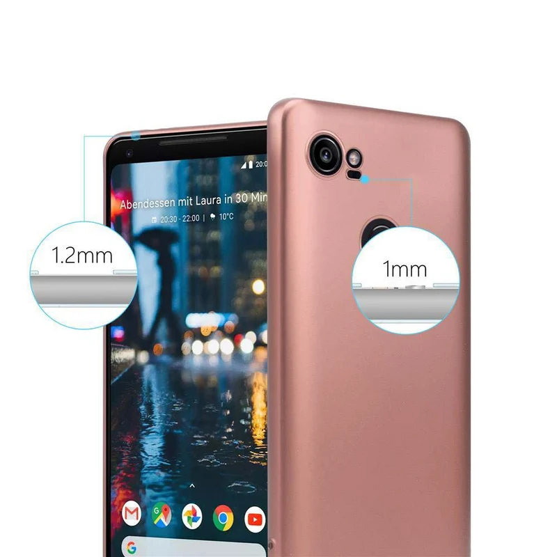 Cadorabo Hülle kompatibel mit Google PIXEL 2 XL Schutzhülle aus flexiblem TPU Silikon