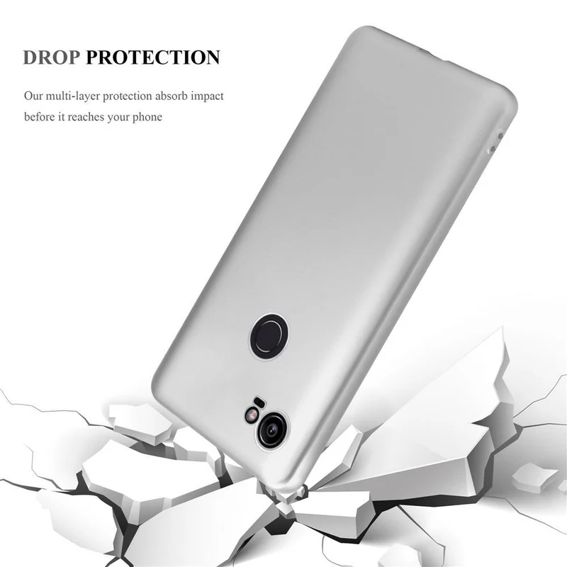 Cadorabo Hülle kompatibel mit Google PIXEL 2 XL Schutzhülle aus flexiblem TPU Silikon