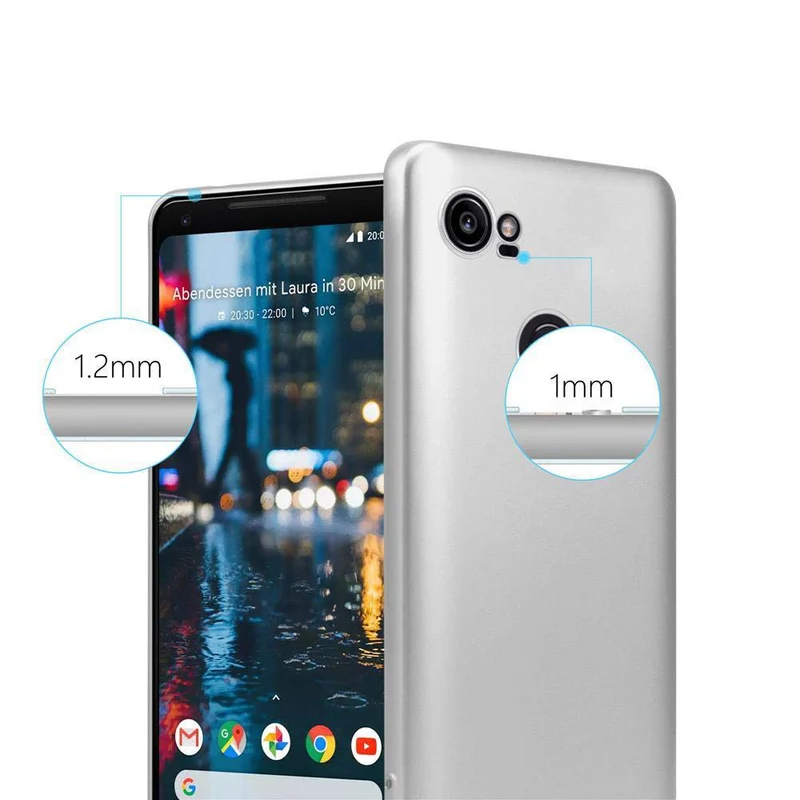 Cadorabo Hülle kompatibel mit Google PIXEL 2 XL Schutzhülle aus flexiblem TPU Silikon