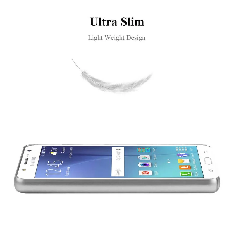 Cadorabo Hülle kompatibel mit Samsung Galaxy J7 2015 Hard Case Schutzhülle in Metall Optik gegen Kratzer und Stöße