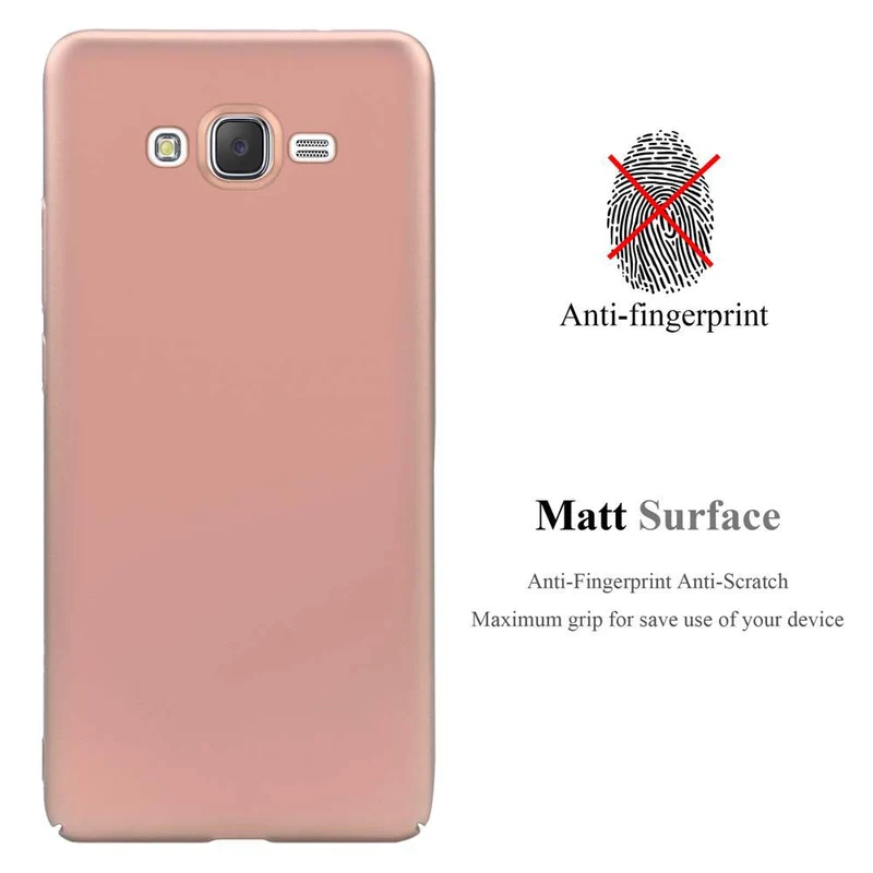Cadorabo Hülle kompatibel mit Samsung Galaxy J7 2015 Hard Case Schutzhülle in Metall Optik gegen Kratzer und Stöße