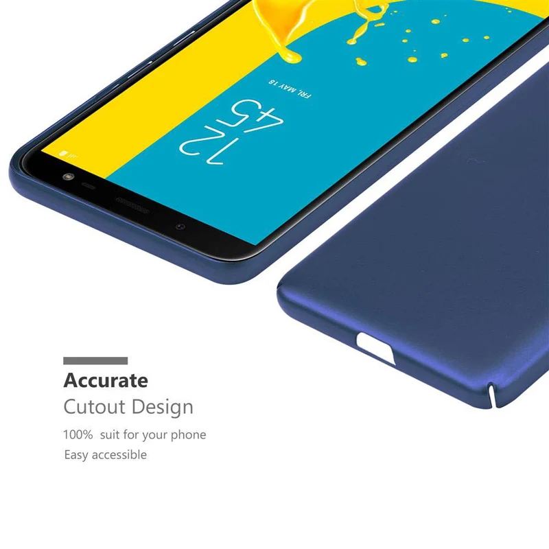 Cadorabo Hülle kompatibel mit Samsung Galaxy J6 2018 Hard Case Schutzhülle in Metall Optik gegen Kratzer und Stöße