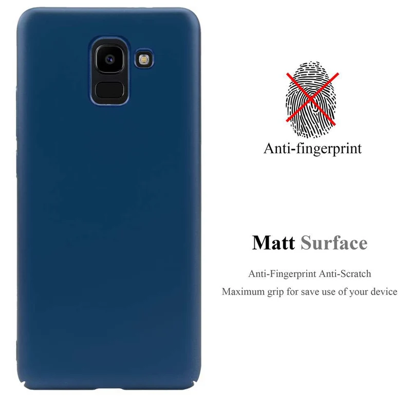 Cadorabo Hülle kompatibel mit Samsung Galaxy J6 2018 Hard Case Schutzhülle in Metall Optik gegen Kratzer und Stöße