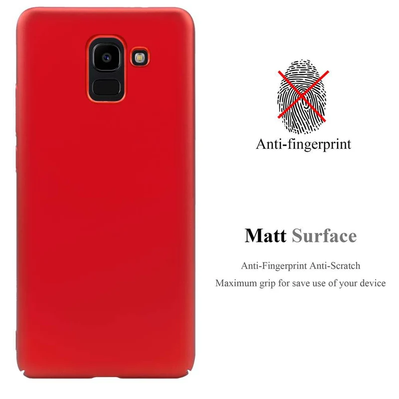 Cadorabo Hülle kompatibel mit Samsung Galaxy J6 2018 Hard Case Schutzhülle in Metall Optik gegen Kratzer und Stöße
