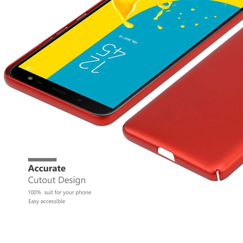 Cadorabo Hülle kompatibel mit Samsung Galaxy J6 2018 Hard Case Schutzhülle in Metall Optik gegen Kratzer und Stöße