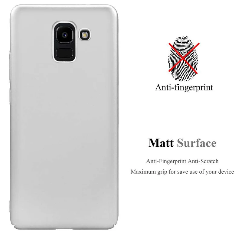 Cadorabo Hülle kompatibel mit Samsung Galaxy J6 2018 Hard Case Schutzhülle in Metall Optik gegen Kratzer und Stöße