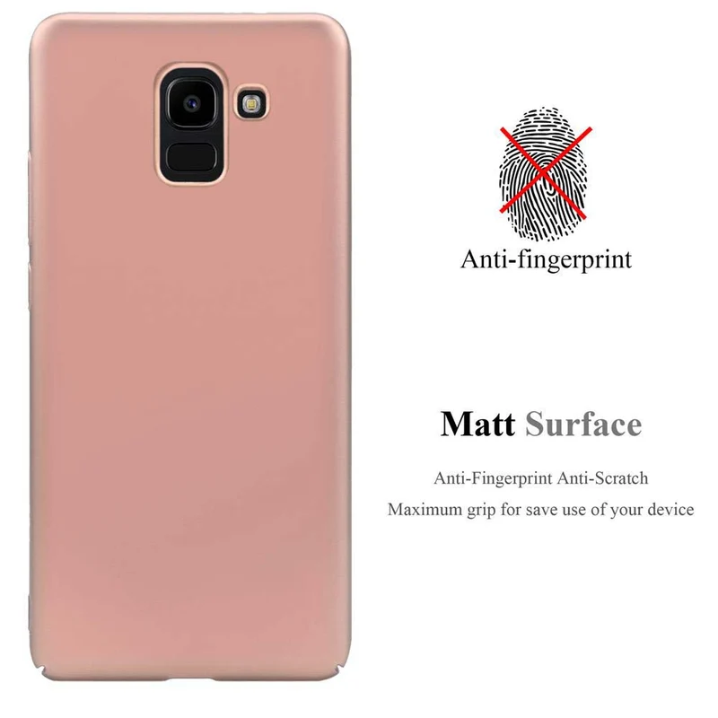 Cadorabo Hülle kompatibel mit Samsung Galaxy J6 2018 Hard Case Schutzhülle in Metall Optik gegen Kratzer und Stöße