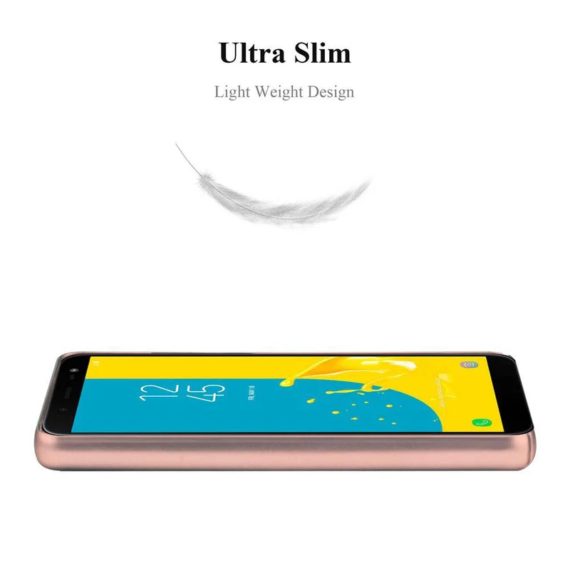 Cadorabo Hülle kompatibel mit Samsung Galaxy J6 2018 Hard Case Schutzhülle in Metall Optik gegen Kratzer und Stöße