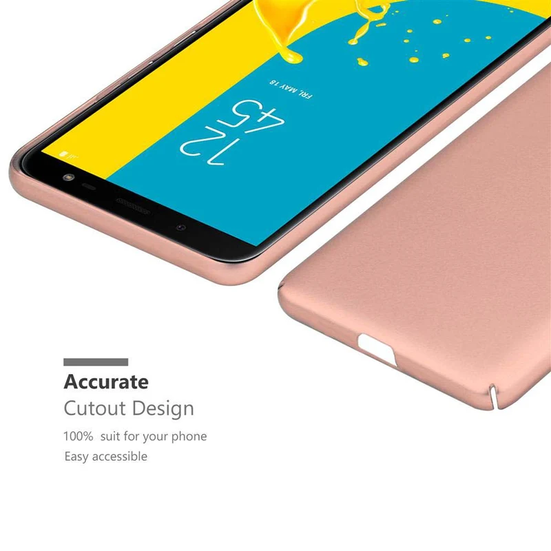 Cadorabo Hülle kompatibel mit Samsung Galaxy J6 2018 Hard Case Schutzhülle in Metall Optik gegen Kratzer und Stöße
