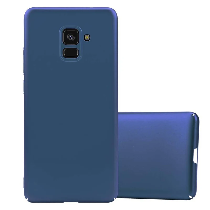 Cadorabo Hülle kompatibel mit Samsung Galaxy A8 2018 Hard Case Schutzhülle in Metall Optik gegen Kratzer und Stöße