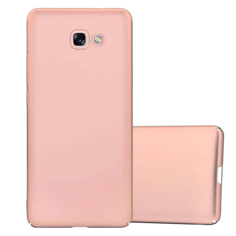 Cadorabo Hülle kompatibel mit Samsung Galaxy A7 2017 Hard Case Schutzhülle in Metall Optik gegen Kratzer und Stöße