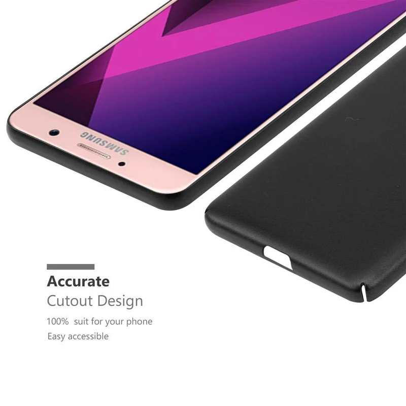 Cadorabo Hülle kompatibel mit Samsung Galaxy A7 2017 Hard Case Schutzhülle in Metall Optik gegen Kratzer und Stöße