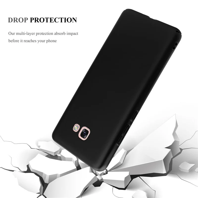Cadorabo Hülle kompatibel mit Samsung Galaxy A7 2017 Hard Case Schutzhülle in Metall Optik gegen Kratzer und Stöße