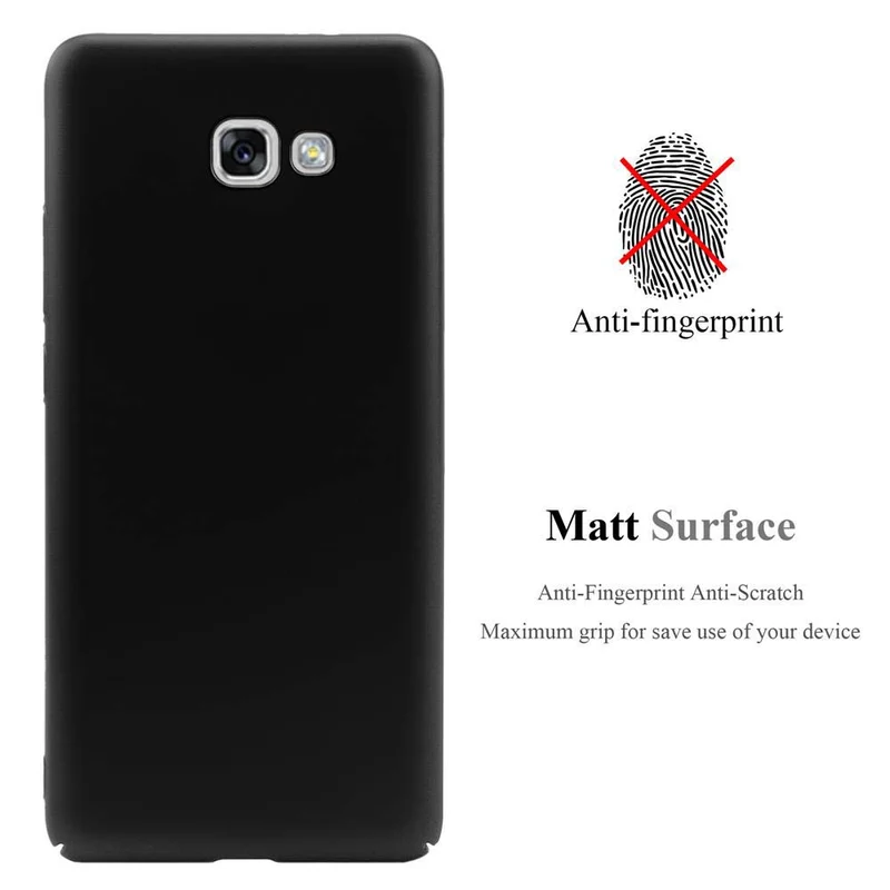 Cadorabo Hülle kompatibel mit Samsung Galaxy A7 2017 Hard Case Schutzhülle in Metall Optik gegen Kratzer und Stöße