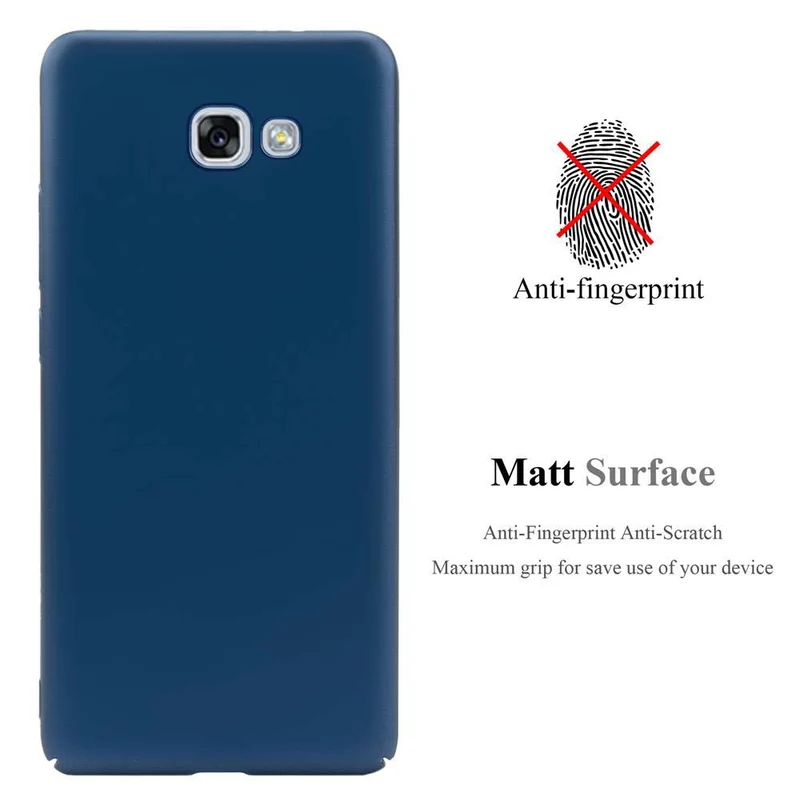 Cadorabo Hülle kompatibel mit Samsung Galaxy A7 2017 Hard Case Schutzhülle in Metall Optik gegen Kratzer und Stöße
